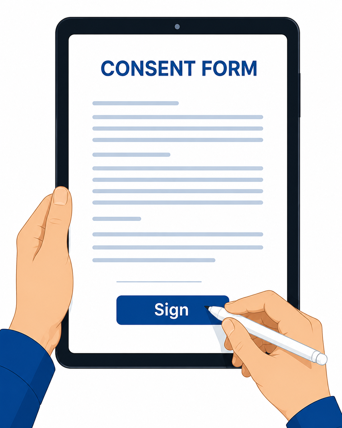 Reviewing consent form